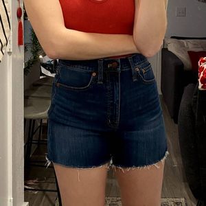 Madewell High-Rise Denim Shorts Raw Hem (27)